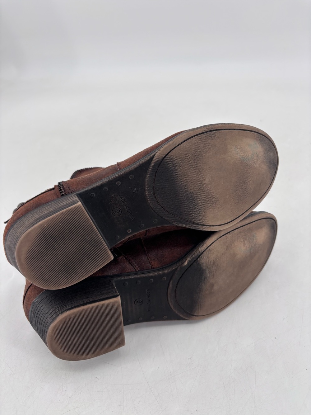 American Rag Edee Boho Chic Western Faux Leather Zippered Buckle Ankle Booties - Picture 7 of 12